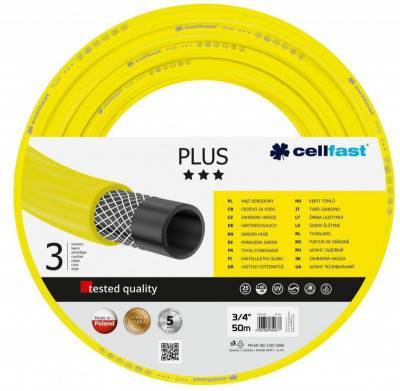 Будкрам купити Cellfast Шланг садовий PLUS 3/4', 50м, 3-х шаровий, до 25 Бар, -20…+60°C