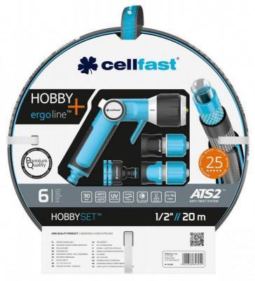 Будкрам купити Cellfast Набір для поливу HOBBY ATS2™, 1/2”, 20м з зрошувачем та комплектом підключення ERGO  -20…+60°C