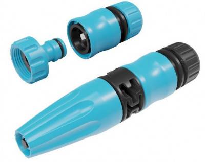 Будкрам купити Cellfast Набір для поливу BASIC, прямий зрошувач + 2 конектори 1/2-5/8 + адаптер 3/4