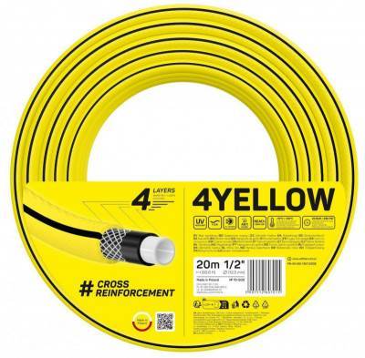 Будкрам купити Cellfast Шланг садовий 4YELLOW 1/2" 20м, 4 шари, до 20 Бар, -10…+50°C