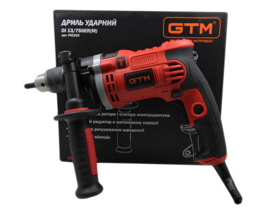 Будкрам купити Дриль ударний GTM DI-13/750ER(M) 750Вт, 0-3200об/хв, патрон 13мм, 13/18/32мм Дриль ударний GTM DI-13/750ER(M) 750Вт, 0-3200об/хв, патрон 13мм, 13/18/32мм 8