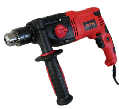 Будкрам купити Дриль ударний GTM DI-16/1050ER(M) 1050Вт, 0-1100/0-3000об/хв, патрон 13мм, 16/20/40мм
