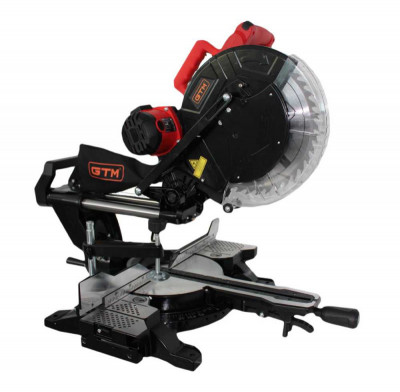Будкрам купить Пила торцовочная GTM HM1245 1800Вт, 305*30мм, 3800об/мин, с протяженным механизмом и лазером