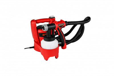 Будкрам купить Краскораспылитель GTM SG500 500Вт, 800мл/мин, 700мл резервуар, 0,1-0,2Бар, латунный корпус сопла и шток клапана