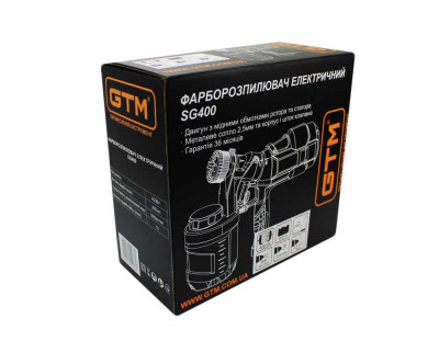 Будкрам купить Краскораспылитель GTM SG400, 400Вт, 800мл/мин, 900мл резервуар, сопло 2,5мм Краскораспылитель GTM SG400, 400Вт, 800мл/мин, 900мл резервуар, сопло 2,5мм 4