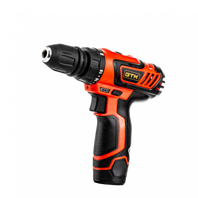 Будкрам купити Дриль-шурупокрут акумуляторний GTM DS12/30, 12В, 30Нм, 2шв +акум.1,5Аг-2шт, зарядний пристрій Дриль-шурупокрут акумуляторний GTM DS12/30, 12В, 30Нм, 2шв +акум.1,5Аг-2шт, зарядний пристрій 2