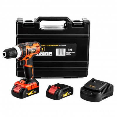 Будкрам купити Дриль-шурупокрут акумуляторний GTM DS18/40P, 18В, 40Нм, 2шв +акум.2Аг-2шт, зарядний пристрій Дриль-шурупокрут акумуляторний GTM DS18/40P, 18В, 40Нм, 2шв +акум.2Аг-2шт, зарядний пристрій 5