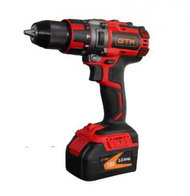 Будкрам купити Дриль-шурупокрут акумуляторний GTM DSI18/75BL з ударом, 18В, 75Нм, 2шв +акум.3Аг-2шт, зарядний пристрій