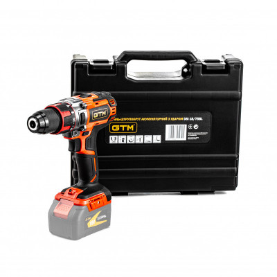 Будкрам купити Дриль-шурупокрут акумуляторний GTM DSI18/75BL з ударом, 18В, 75Нм, 2шв, КАРКАС (без АКБ і ЗП) Дриль-шурупокрут акумуляторний GTM DSI18/75BL з ударом, 18В, 75Нм, 2шв, КАРКАС (без АКБ і ЗП) 3