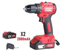 Будкрам купити Дриль-шурупокрут акумуляторний GTM DS18/50BL, 18В, 50Нм, 2шв +акум.2Аг-2шт, зарядний пристрій