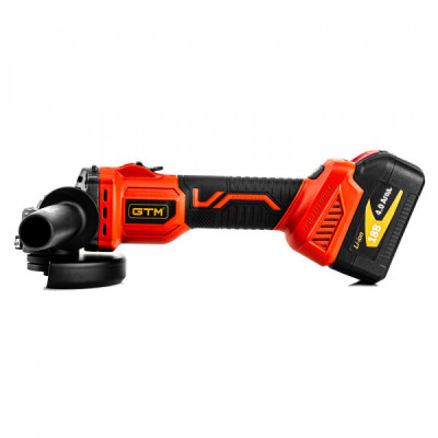 Будкрам купить Угловая шлифмашина аккумуляторная GTM AGC18/125BL 125мм, 18В, 3000-8500об/мин +акум.4Ач-2шт, зарядное устройство Угловая шлифмашина аккумуляторная GTM AGC18/125BL 125мм, 18В, 3000-8500об/мин +акум.4Ач-2шт, зарядное устройство 3