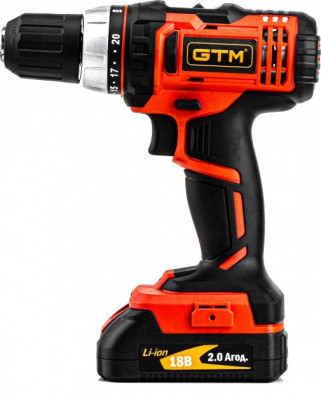 Будкрам купити Дриль-шурупокрут акумуляторний GTM DS18/40P, 18В, 40Нм, 2шв, КАРКАС (без АКБ і ЗП) Дриль-шурупокрут акумуляторний GTM DS18/40P, 18В, 40Нм, 2шв, КАРКАС (без АКБ і ЗП) 3