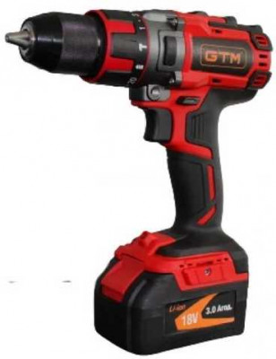 Будкрам купити Дриль-шурупокрут акумуляторний GTM DSI18/80BL з ударом, 18В, 80Нм, 2шв +акум.4Аг-2шт, зарядний пристрій