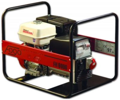 Будкрам купить Генераторная установка FOGO FH8000 3ф-7кВА/1ф-3,5кВт, двигатель Honda, ручной старт