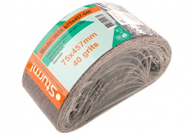 Будкрам купити Шліфстрічка Sturm, 75x457, зерно 040, 10 шт 9010-B75x457-040