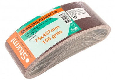Будкрам купити Шліфстрічка Sturm, 75x457, зерно 150, 10 шт 9010-B75x457-150