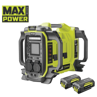 Будкрам купить Инвертор напряжения аккумуляторный Ryobi RY36BI1800A-250, MAX POWER 36В, АКБ 2 х 5.0Ач, 1800Вт (3000 Вт пиковая) Инвертор напряжения аккумуляторный Ryobi RY36BI1800A-250, MAX POWER 36В, АКБ 2 х 5.0Ач, 1800Вт (3000 Вт пиковая) 7