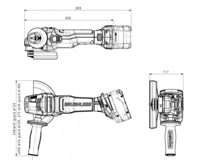 Будкрам купити Акумуляторна кутова шліфувальна машина Metabo WVB 18 LTX BL 15-125 Quick, без акб, з кейсом METABOX 165 L (601731840) Акумуляторна кутова шліфувальна машина Metabo WVB 18 LTX BL 15-125 Quick, без акб, з кейсом METABOX 165 L (601731840) 8