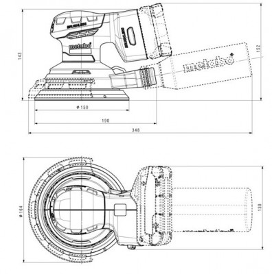 Будкрам купить Аккумуляторная эксцентриковая шлифмашина Metabo SXA 18 LTX 150 BL Аккумуляторная эксцентриковая шлифмашина Metabo SXA 18 LTX 150 BL 6