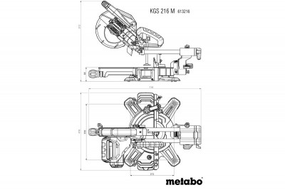 Будкрам купити Metabo Пила торцювальна KGS 216 M з протяжкою, 1200Вт, диск 215мм, пропил 70/40мм, 13/4кг Metabo Пила торцювальна KGS 216 M з протяжкою, 1200Вт, диск 215мм, пропил 70/40мм, 13/4кг 16