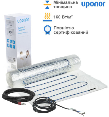 Будкрам купити Мат для електричної теплої підлоги під плитку Еліт COMFORT E - 12 м Uponor Мат для електричної теплої підлоги під плитку Еліт COMFORT E - 12 м Uponor 10