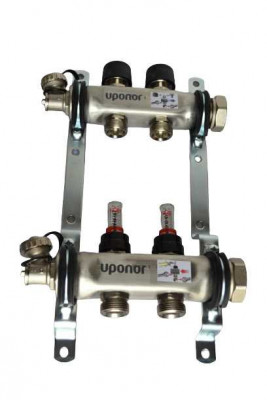 Будкрам купить Стальной коллектор Smart S  с расходомерами 2 контура X 3/4 EURO Uponor Стальной коллектор Smart S  с расходомерами 2 контура X 3/4 EURO Uponor 3