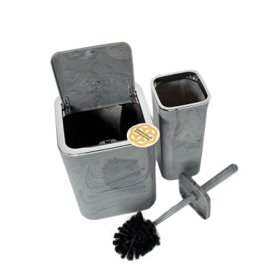 Будкрам купити Набір аксесуарів для ванної кімнати Kare 2в1, мармур OKYANUS