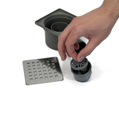 Будкрам купити Душовий трап DRAIN KLEPPER 10x10 см, горизонтальний, із сухим затвором, грати квадрат Sanpreis Душовий трап DRAIN KLEPPER 10x10 см, горизонтальний, із сухим затвором, грати квадрат Sanpreis 7