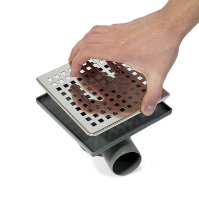 Будкрам купити Душовий трап DRAIN KLEPPER 15x15 см, горизонтальний, із сухим затвором, грати квадрат Sanpreis Душовий трап DRAIN KLEPPER 15x15 см, горизонтальний, із сухим затвором, грати квадрат Sanpreis 4