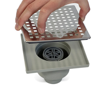 Будкрам купить Душевой трап DRAIN KLEPPER 15x15 см, вертикальный, с сухим затвором, решётка квадрат Sanpreis Душевой трап DRAIN KLEPPER 15x15 см, вертикальный, с сухим затвором, решётка квадрат Sanpreis 6