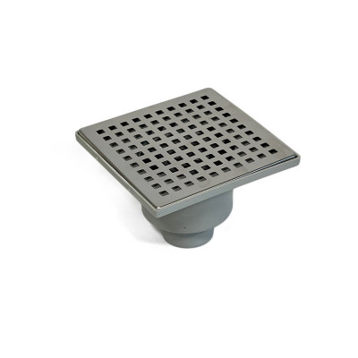 Будкрам купити Душовий трап DRAIN KLEPPER 15x15 см, вертикальний, із сухим затвором, грати квадрат Sanpreis