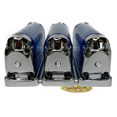 Будкрам купить Дозатор для мыла тройной 3х250 мл, настенный, синий кнопка хром Afacan Plastik Дозатор для мыла тройной 3х250 мл, настенный, синий кнопка хром Afacan Plastik 3