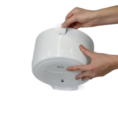 Будкрам купити Диспенсер для туалетного паперу джамбо, з нижнім витягуванням, білий Afacan Plastik Диспенсер для туалетного паперу джамбо, з нижнім витягуванням, білий Afacan Plastik 2