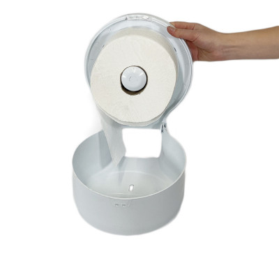 Будкрам купити Диспенсер для туалетного паперу джамбо, з нижнім витягуванням, білий Afacan Plastik Диспенсер для туалетного паперу джамбо, з нижнім витягуванням, білий Afacan Plastik 4