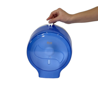 Будкрам купить Диспенсер для туалетной бумаги джамбо,  с нижним вытяжением, прозрачный голубой Afacan Plastik Диспенсер для туалетной бумаги джамбо,  с нижним вытяжением, прозрачный голубой Afacan Plastik 3