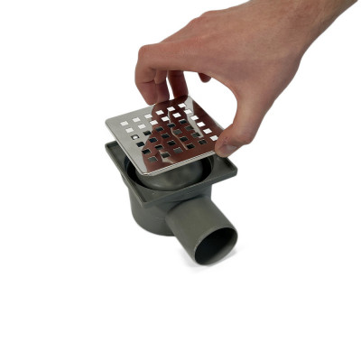 Будкрам купить Душевой трап ECO DRAIN 10x10 см, горизонтальный, с сухим затвором, решётка квадрат Sanpreis Душевой трап ECO DRAIN 10x10 см, горизонтальный, с сухим затвором, решётка квадрат Sanpreis 6