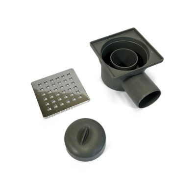 Будкрам купить Душевой трап ECO DRAIN 10x10 см, горизонтальный, с сухим затвором, решётка квадрат Sanpreis Душевой трап ECO DRAIN 10x10 см, горизонтальный, с сухим затвором, решётка квадрат Sanpreis 4