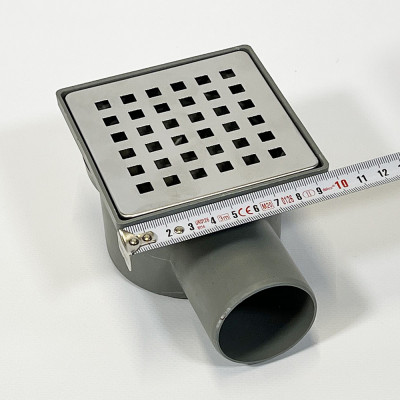 Будкрам купить Душевой трап ECO DRAIN 10x10 см, горизонтальный, с сухим затвором, решётка квадрат Sanpreis Душевой трап ECO DRAIN 10x10 см, горизонтальный, с сухим затвором, решётка квадрат Sanpreis 3