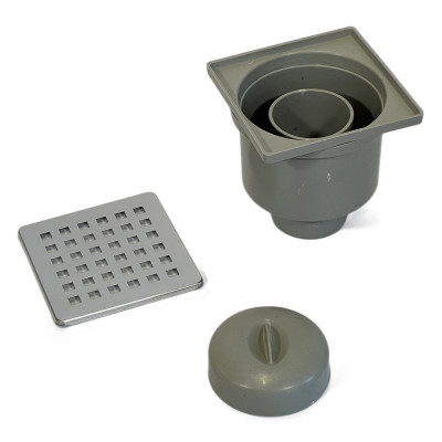 Будкрам купити Душовий трап ECO DRAIN 10x10 см, вертикальний, із сухим затвором, грати квадрат Sanpreis Душовий трап ECO DRAIN 10x10 см, вертикальний, із сухим затвором, грати квадрат Sanpreis 4