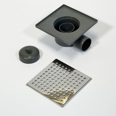 Будкрам купить Душевой трап ECO DRAIN 15x15 см, горизонтальный, с сухим затвором, решётка квадрат Sanpreis Душевой трап ECO DRAIN 15x15 см, горизонтальный, с сухим затвором, решётка квадрат Sanpreis 4