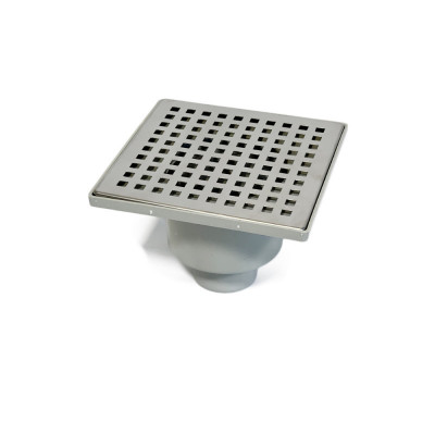 Будкрам купить Душевой трап ECO DRAIN 15x15 см, вертикальний, с сухим затвором, решётка квадрат Sanpreis