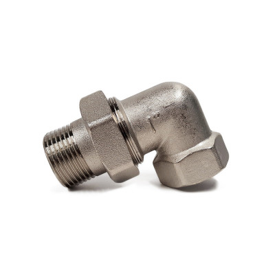 Будкрам купить Латунное разборное соединение  угловое  1" РВ/РН, хром Profactor