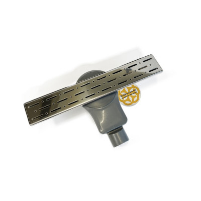 Будкрам купить Душевой трап  FORTE ROTATION 40 см, горизонтальный, с двойным затвором, поворотный сифон, решётка дождь Sanpreis