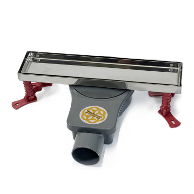 Будкрам купити Душовий трап GALA TILE INSERT 30 см, горизонтальний, з подвійним затвором, поворотний сифон, грати під плитку Sanpreis