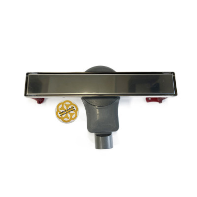 Будкрам купити Душовий трап GALA TILE INSERT 40 см, горизонтальний, з подвійним затвором, поворотний сифон, грати під плитку Sanpreis