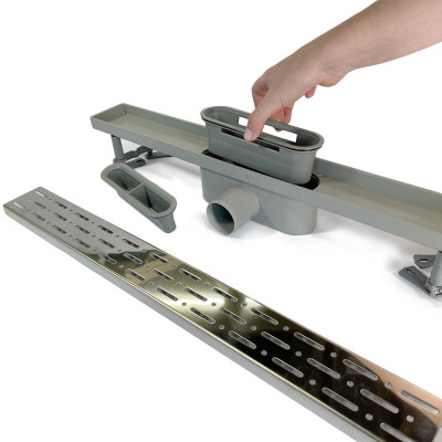 Будкрам купить Душевой канал CLASSIC LINE 60 см, горизонтальный, решётка дождь Sanpreis Душевой канал CLASSIC LINE 60 см, горизонтальный, решётка дождь Sanpreis 3