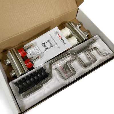 Будкрам купити Колекторна група з витратомірами та термостатичними клапанами, латунь, 1"×3/4" 2 контури Profactor Колекторна група з витратомірами та термостатичними клапанами, латунь, 1"×3/4" 2 контури Profactor 3