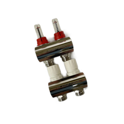 Будкрам купити Колекторна група з витратомірами та термостатичними клапанами, латунь, 1"×3/4" 2 контури Profactor Колекторна група з витратомірами та термостатичними клапанами, латунь, 1"×3/4" 2 контури Profactor 2