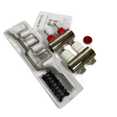 Будкрам купити Колекторна група з витратомірами та термостатичними клапанами, латунь, 1"×3/4" 2 контури Profactor