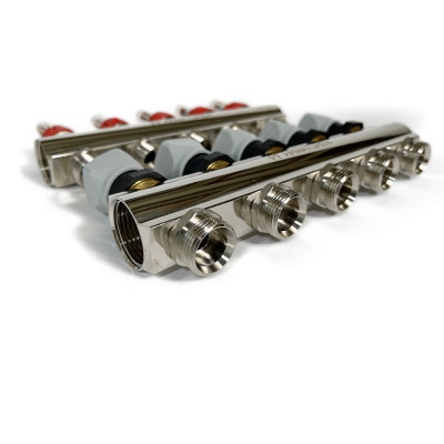 Будкрам купити Колекторна група з витратомірами та термостатичними клапанами, латунь, 1"×3/4" 5 контурів Profactor Колекторна група з витратомірами та термостатичними клапанами, латунь, 1"×3/4" 5 контурів Profactor 6